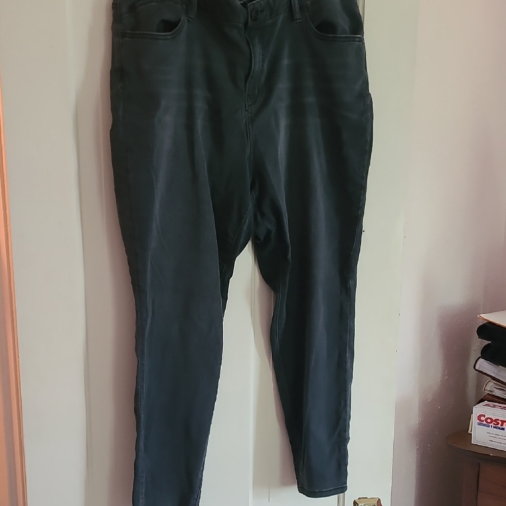 1822 Denim Women's Black Skinny Jeans, 20W